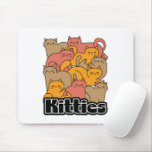 Schattigee Katten Design - Schattige Cat Art Muismat (Met muis)