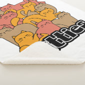 Schattigee Katten Design - Schattige Cat Art Sherpa Deken (3/4)