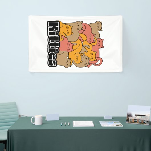 Schattigee Katten Design - Schattige Cat Art Spandoek (Beurs)
