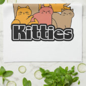 Schattigee Katten Design - Schattige Cat Art Theedoek (Gevouwen)