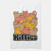 Schattigee Katten Design - Schattige Cat Art Theedoek (Verticaal)