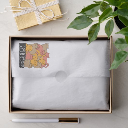 Schattigee Katten Design - Schattige Cat Art Tissuepapier (Geschenk)