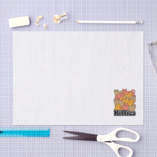 Schattigee Katten Design - Schattige Cat Art Tissuepapier (Craft)