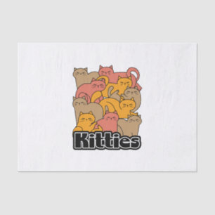 Schattigee Katten Design - Schattige Cat Art Tissuepapier