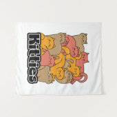 Schattigee Katten Design - Schattige Cat Art Wandkleed (Voorkant (horizontaal))