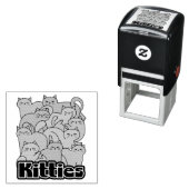 Schattigee Katten Design - Schattige Cat Art Zelfinktende Stempel (In situ)