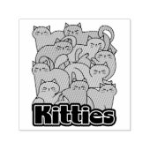 Schattigee Katten Design - Schattige Cat Art Zelfinktende Stempel (Design)
