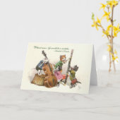 Schattigee  katten die muziek spelen kaart (Gele Bloem)