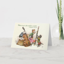 Schattigee katten die muziek spelen kaart