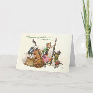 Schattigee  katten die muziek spelen kaart