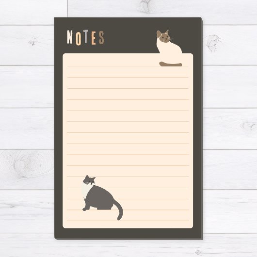 Schattigee katten donkergrijs gevoerd post-it® notes