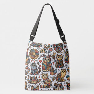 Schattigee Katten Doodle Cross Body Bag Crossbody Tas