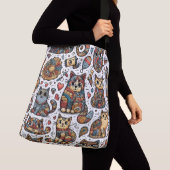Schattigee Katten Doodle Cross Body Bag Crossbody Tas (Dichtbij)