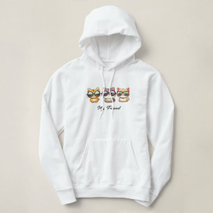 Schattigee katten dragen bril Mijn vriend Verander Hoodie