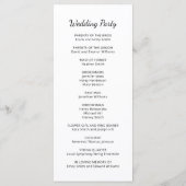 Schattigee Katten Elegante Typografie Trouwceremon Programmakaart (Achterkant)