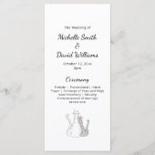Schattigee Katten Elegante Typografie Trouwceremon Programmakaart (Voorkant)