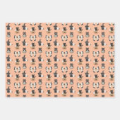 Schattigee katten en geesten Halloween Inpakpapier Vel (Voorkant 3)