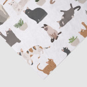 Schattigee katten en huis Planten Decoupage Tissuepapier (Detail)