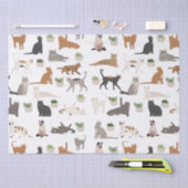 Schattigee katten en huis Planten Decoupage Tissuepapier (Craft)