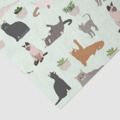 Schattigee katten en huis Planten Decoupage Tissuepapier (Detail)