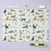 Schattigee katten en huis Planten Decoupage Tissuepapier (Craft)