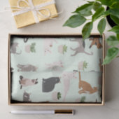 Schattigee katten en huis Planten Decoupage Tissuepapier (Geschenk)