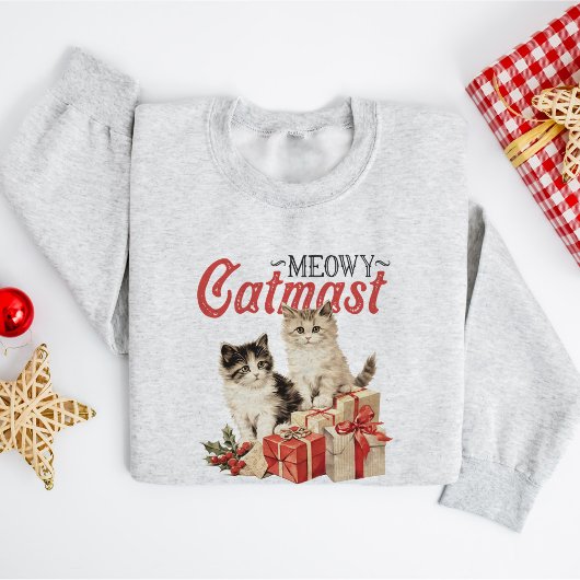 Schattigee  katten en kerstcadeaus trui