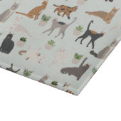 Schattigee katten en Planten Snijplank (Hoek)