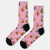 Schattigee katten en pompoenen Halloween Sokken (Links)