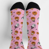 Schattigee katten en pompoenen Halloween Sokken (Top)