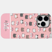 Schattigee katten en regenboogmonogram Case-Mate iPhone case (Achterkant (horizontaal))