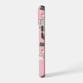 Schattigee katten en regenboogmonogram iPhone 15 case (Linkerkant)