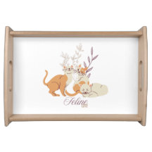 Schattigee katten - Feline Schattige Serving Tray