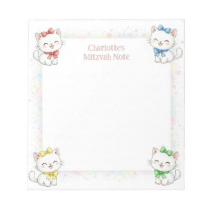 Schattigee katten gepersonaliseerde Mitswa Notes-N Notitieblok