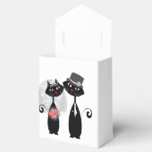 Schattigee Katten Hipster bruid en bruidegom Purrf Bedankdoosjes (Geopend)