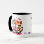 Schattigee katten houden van je gepersonaliseerde  mok (Voorkant links)