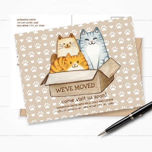 Schattigee katten illustratie ontroerende aankondi feestdagenkaart