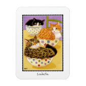 Schattigee katten in kommen aangepaste naam magnee magneet (Verticaal)