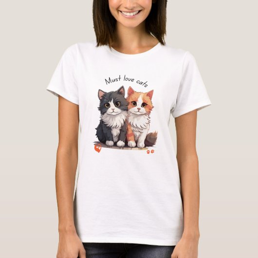 Schattigee katten, kattencadeaus, kattenliefhebber t-shirt (Voorkant)