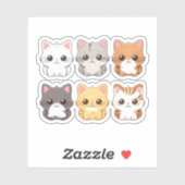 Schattigee Katten Kawaii Huisdier Sticker (Vel)