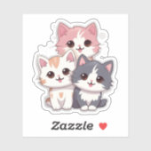 Schattigee Katten Kawaii Huisdier Sticker (Vel)