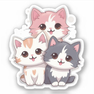 Schattigee Katten Kawaii Huisdier Sticker