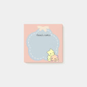 Schattigee Katten Kawaii Roze en blauw Gepersonali Post-it® Notes (Voorkant)