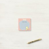 Schattigee Katten Kawaii Roze en blauw Gepersonali Post-it® Notes (Op bureau)
