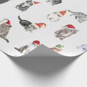 Schattigee Katten Kerst Wrapping Papier (Hoek)