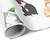 Schattigee Katten Kerst Wrapping Papier (Rol Hoek)