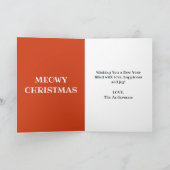 Schattigee katten kerstboom grillige meowy kerst kaart (Binnen)