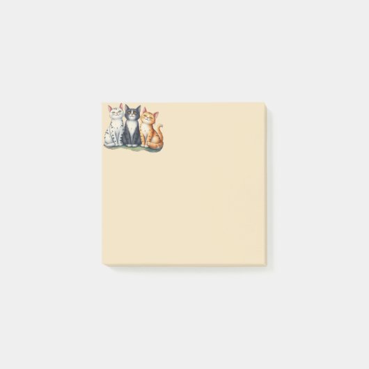 Schattigee Katten Kittens Huisdier Natuur kunst Post-it® Notes (Voorkant)