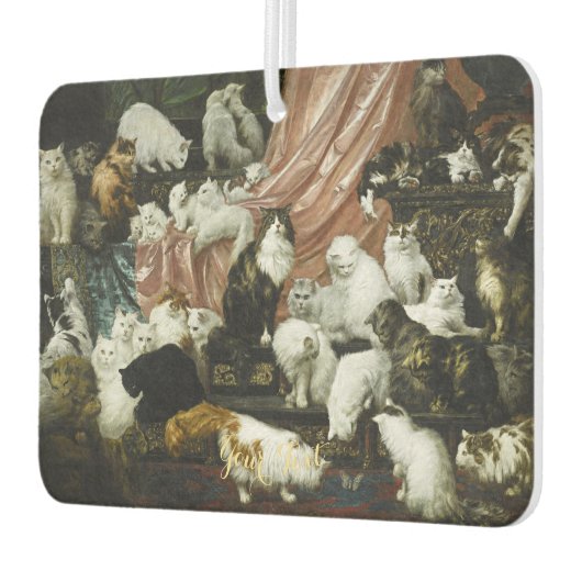 Schattigee Katten Kittens  Kunst Schilderen Katten Luchtverfrisser (Links)