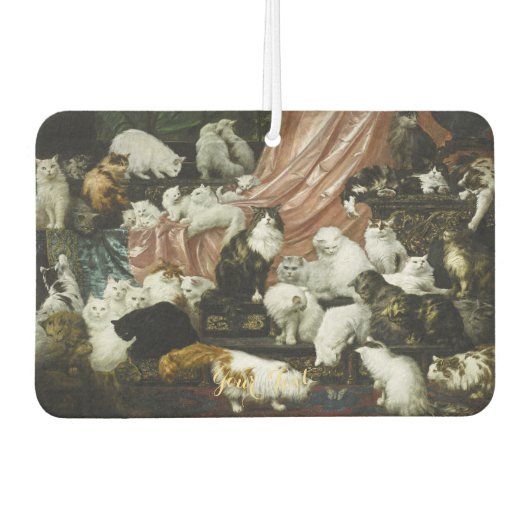 Schattigee Katten Kittens  Kunst Schilderen Katten Luchtverfrisser (Voorkant)